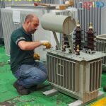 Transformator ulei, 50 kVA, 20/0.4 kV, Ecodesign T2, Usc = 4%, Al/Al, Un = +/- 2×2.5%, Dyn 5, pentru montaj exterior PTA, borne ceramice TTU-50-AL-20