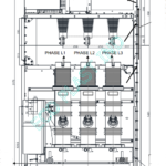 Celula Trafo pentru Statie, Trafo 1600 A, 24 kV, 1600 A, 16 kA, inclusiv: Intrerupator GSCM505/2, Protectie GSTP111, RIO GSTP102 (1+4 buc.), (GSCM697/4) – GSCM690/8 140181